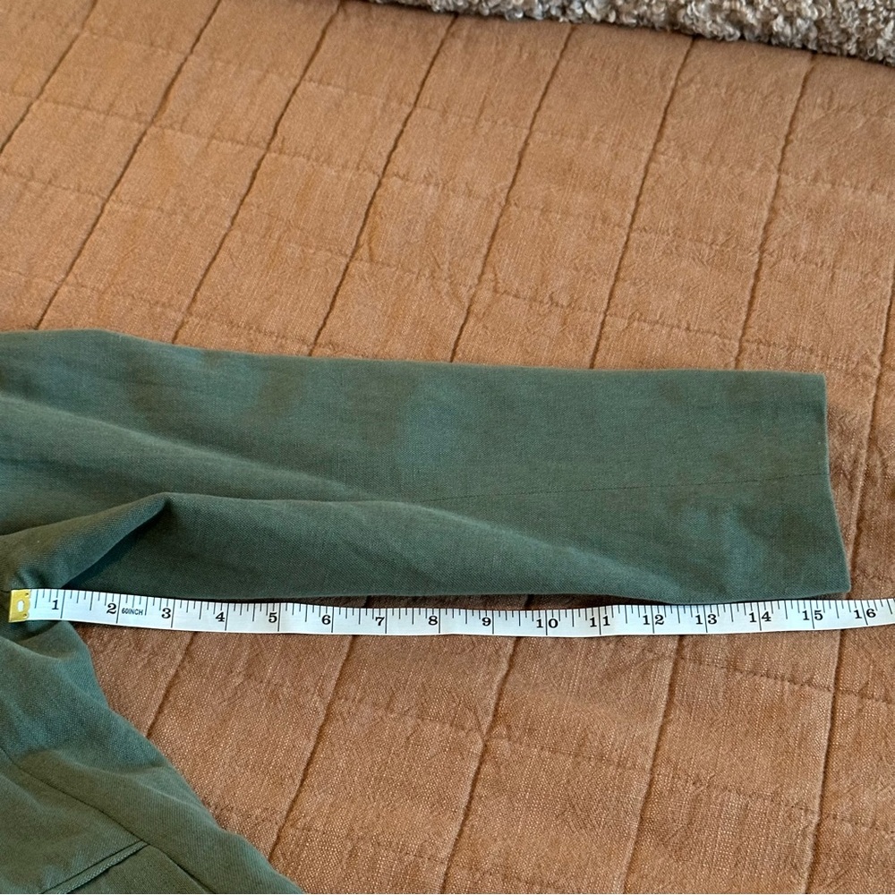 Able Heather Linen Sage Green Single-Button Tailored Blazer - Picture 13 of 15